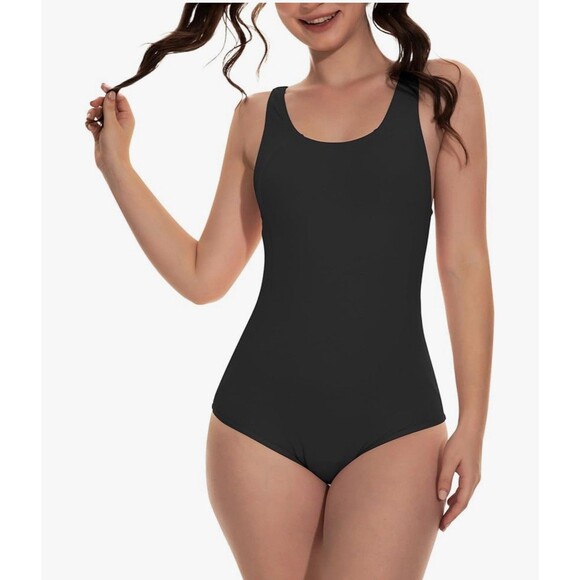 Leakproof Period Swimsuit One Piece for Teens black Size Medium Beautikini - Picture 1 of 14